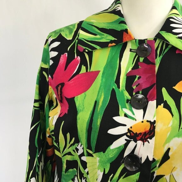 Chico's Lightweight Summer Floral Jacket/Blazer - Picture 2 of 15